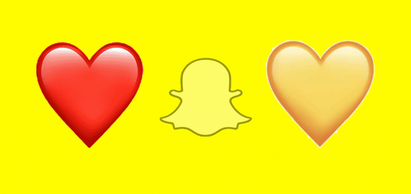 Red Heart Vs Yellow Heart on Snapchat